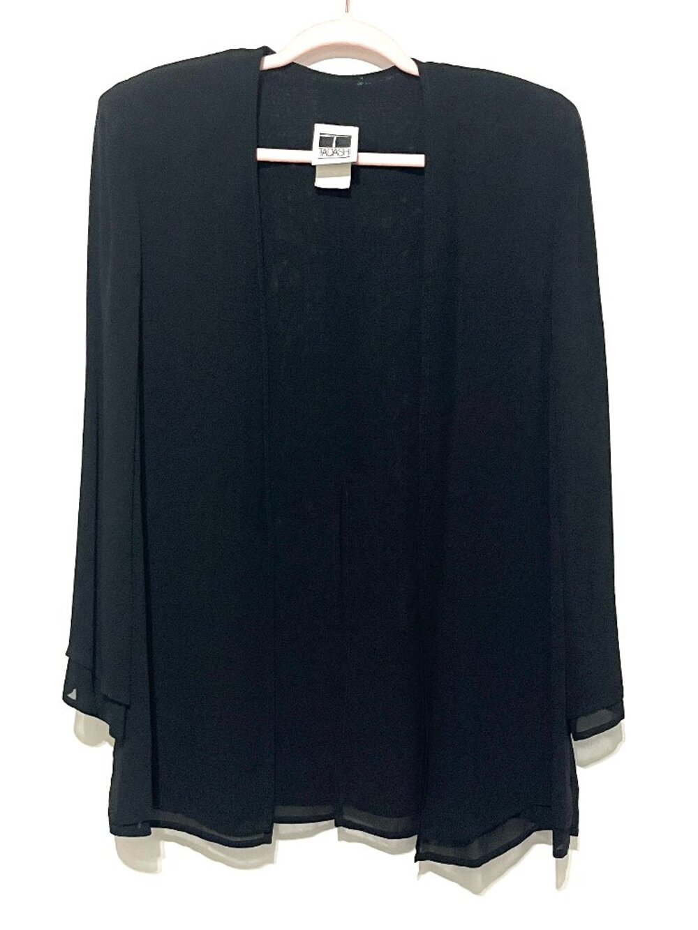 Tadashi Womens Layered Kimono 8 Rayon Chiffon Lagenlook Minimalist Studio Gypsy